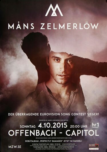 Mäns Zelmerlöw - Heroes , Frankfurt 2015 - Konzertplakat