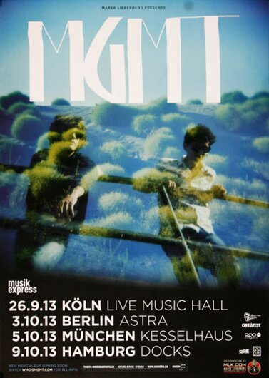 MGMT - Alien Days, Tour 2013 - Konzertplakat