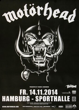 Motörhead  - Lost Women , Hamburg 2014 - Konzertplakat