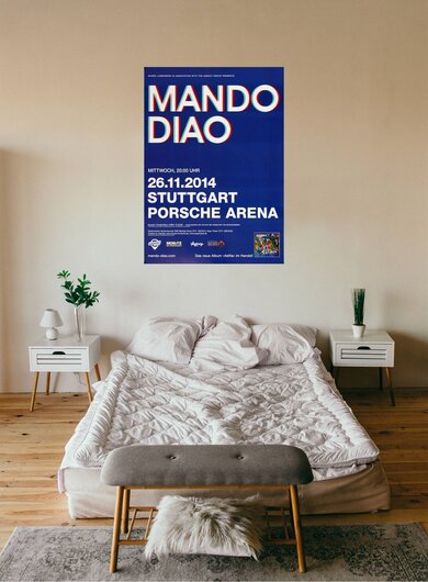 Mando Diao - Blue , Stuttgart 2014 - Konzertplakat