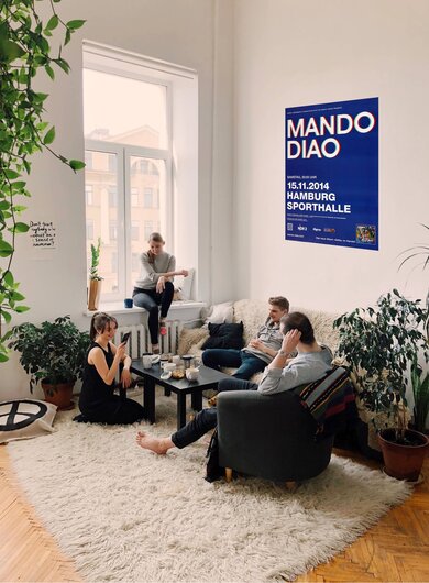 Mando Diao - Blue , Hamburg 2014 - Konzertplakat