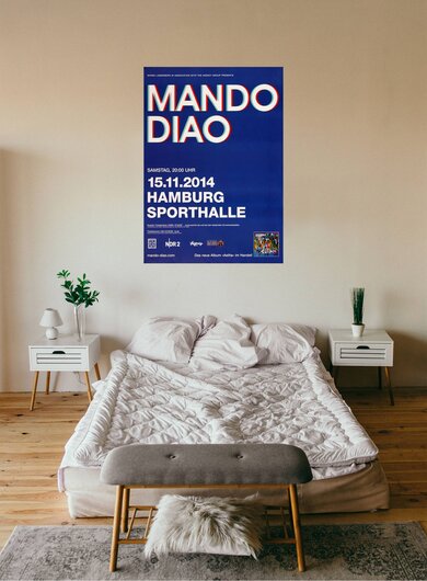 Mando Diao - Blue , Hamburg 2014 - Konzertplakat