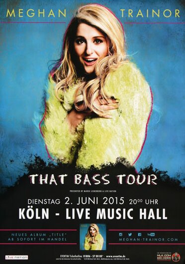 Meghan Trainor - That Bass , Köln 2015 - Konzertplakat