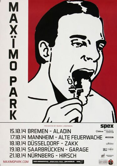 Maximo Park - Too Much Infomation, Tour 2014 - Konzertplakat