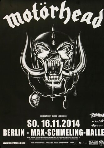 Motörhead - Lost Women , Berlin 2014 - Konzertplakat