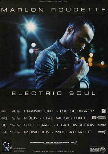 Marlon Roudette - Electric Soul, Tour 2015 - Konzertplakat