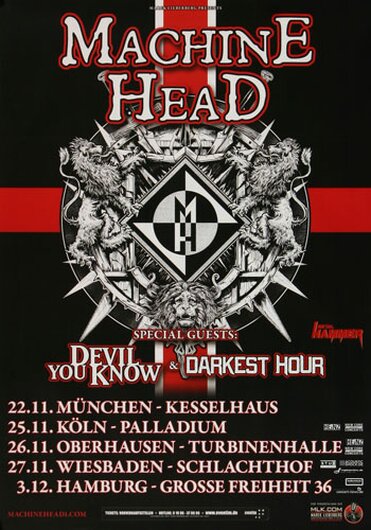 Machine Head, Bloodstone & Diamonds, Tour Dates, 2014, Konzertplakat
