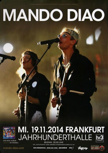 Mando Diao - The Band , Frankfurt 2014 - Konzertplakat