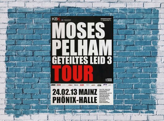 Moses Pelham - Geteiltes Leid, Mainz 2013 - Konzertplakat