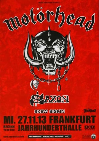Motörhead  - End Of Time , Frankfurt 2013 - Konzertplakat