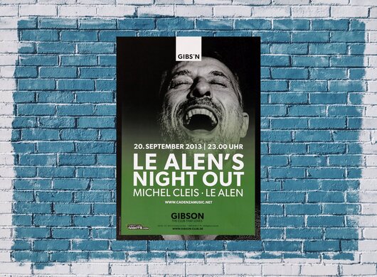 Michel Cleis - Nights Out, Frankfurt 2013 - Konzertplakat