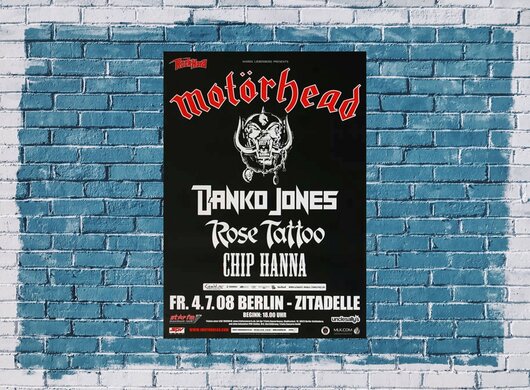 Motörhead  - The Party , Berlin 2008 - Konzertplakat