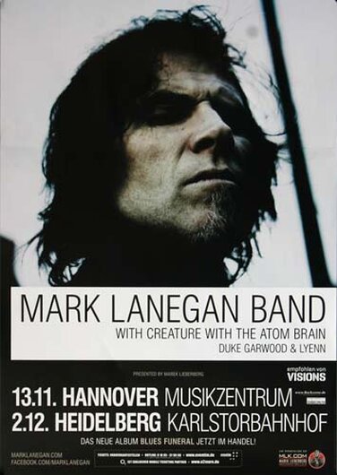Mark Lanegan - Sad Disco , Hannover 2012 - Konzertplakat
