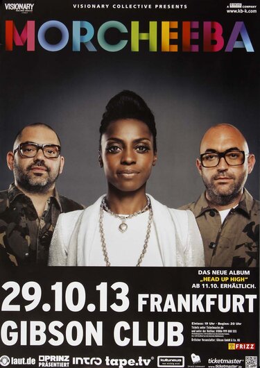 Morcheeba - Head Up High, Frankfurt 2013 - Konzertplakat
