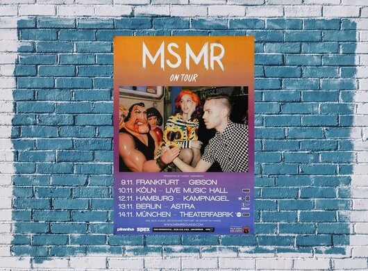 MS MR - Secondhand Rapture, Tour 2013 - Konzertplakat