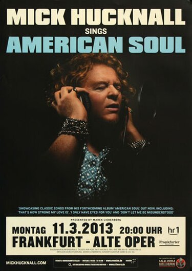 Mick Hucknall  - American Soul , Frankfurt 2013 - Konzertplakat