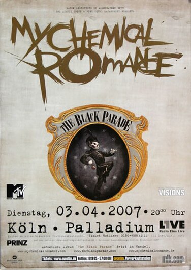 My Chemical Romance - Black Parade , Köln 2007 - Konzertplakat