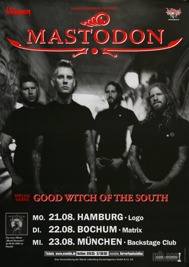 Mastodon - Blood Mountain, Tour 2006 - Konzertplakat