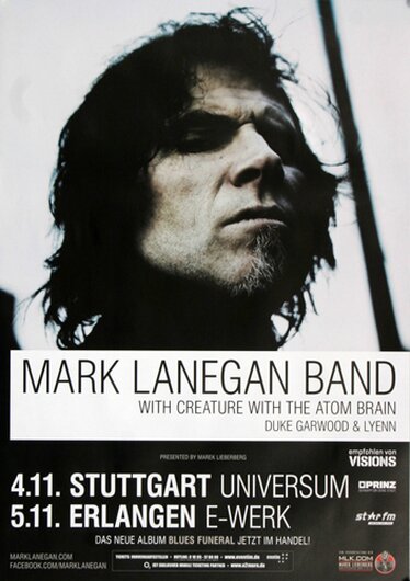 Mark Lanegan - Sad Disco , Stuttgart 2012 - Konzertplakat