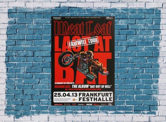 Meat Loaf, Farewell Tour, Frankfurt, 2013, Konzertplakat