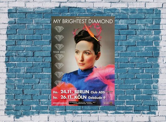 My Brightest Diamond - Shark Teeths, Berlin & Köln 2011 - Konzertplakat