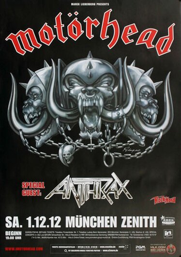 Motörhead, The World Is Ours, MUC, 2012 - Konzertplakat