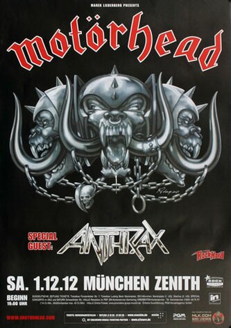Motörhead  - München, München 2012 - Konzertplakat