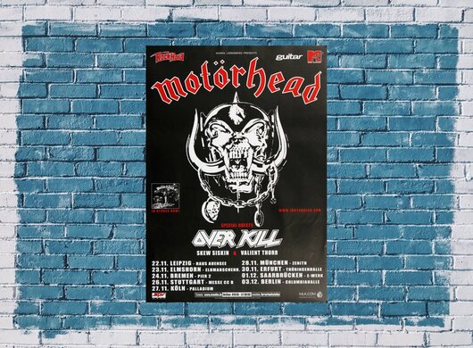 Motörhead  - Over Kill, Tour 2007 - Konzertplakat