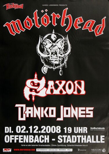 Motörhead  - The Party , Frankfurt 2008 - Konzertplakat