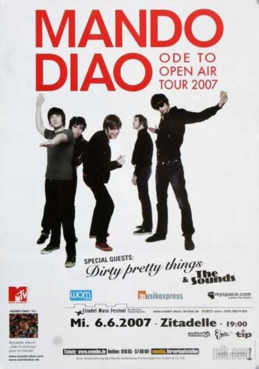 Mando Diao - Ode to, Mainz 2007 - Konzertplakat