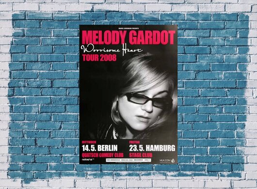 Melody Gardot - Worrisome Heart, Berlin & Hamburg 2008 - Konzertplakat