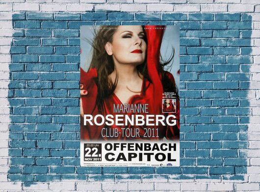 Marianne Rosenberg - Club Tour, Frankfurt 2011 - Konzertplakat