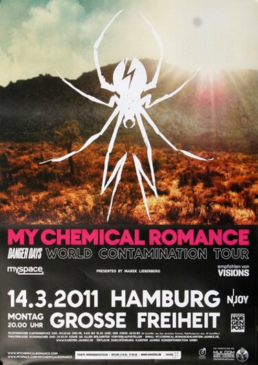 My Chemical Romance - Alive and Swinging, Hamburg 2011 - Konzertplakat