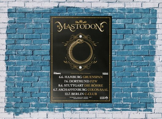 Mastodon - The Hunter, Tour 2011 - Konzertplakat