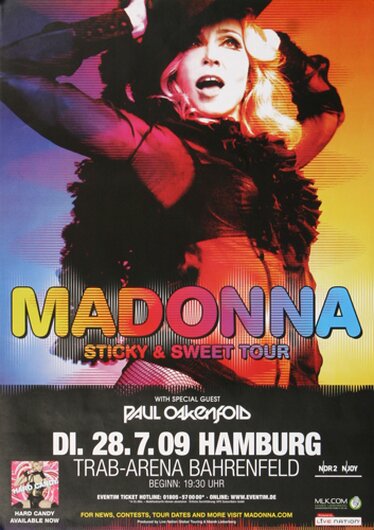 Madonna - Sticky , Hamburg 2009 - Konzertplakat