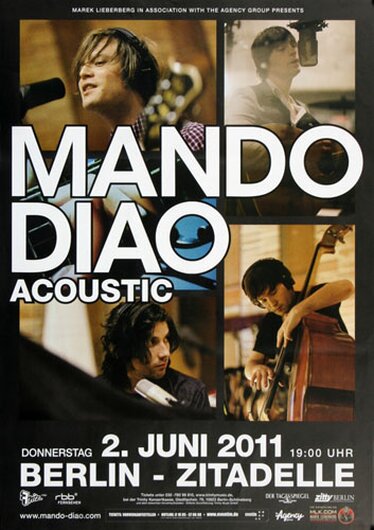 Mando Diao - Acoustic , Berlin 2011 - Konzertplakat