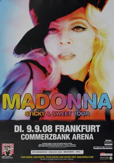 Madonna - Sticky Sweet, Frankfurt 2008 - Konzertplakat