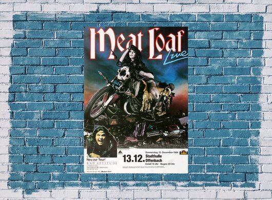Meat Loaf - Bad Attitude, Frankfurt 1984 - Konzertplakat
