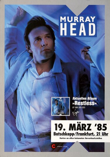 Murray Head - Restless, Frankfurt 1985 - Konzertplakat