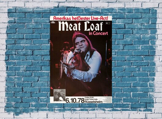 Meat Loaf - Bat out of Hell, Rüsselsheim 1978 - Konzertplakat