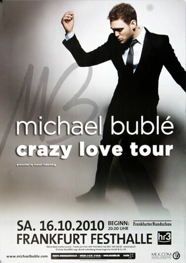 Michael Bublé - Crazy Love , Frankfurt 2010 - Konzertplakat