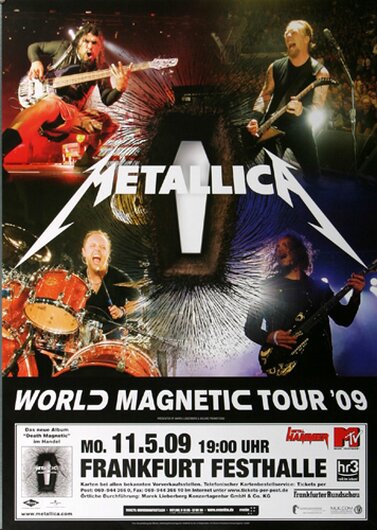 Metallica - World Magnetic , Frankfurt 2009 - Konzertplakat