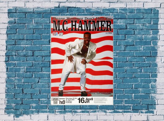 M.C.Hammer - Please Hammer, Frankfurt 1991 - Konzertplakat