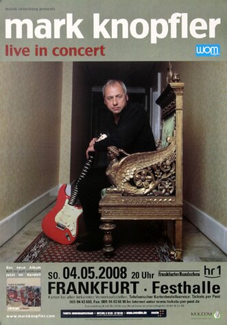 Mark Knopfler - Kill To Get, Frankfurt 2008 - Konzertplakat