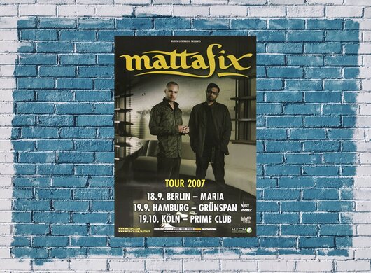 Mattafix - Rhythm & Hymns, Tour 2007 - Konzertplakat