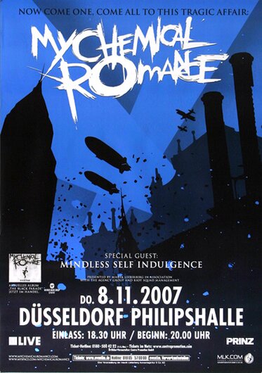 My Chemical Romance - Now Come One , Düsseldorf 2007 - Konzertplakat