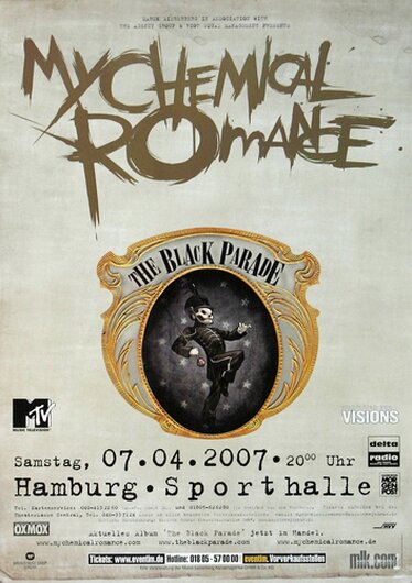 My Chemical Romance - Black Parade , Hamburg 2007 - Konzertplakat