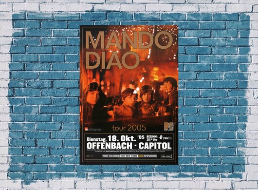 Mando Diao - Hurricane Bar, Frankfurt 2005 - Konzertplakat