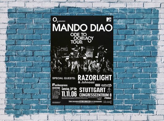 Mando Diao - Ode To Ochrasy, Stuttgart 2006 - Konzertplakat
