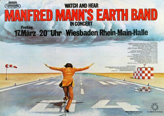 Manfred Manns Earth Band - Watch and Hear, Wiesbaden 1978 - Konzertplakat